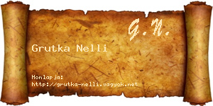 Grutka Nelli névjegykártya